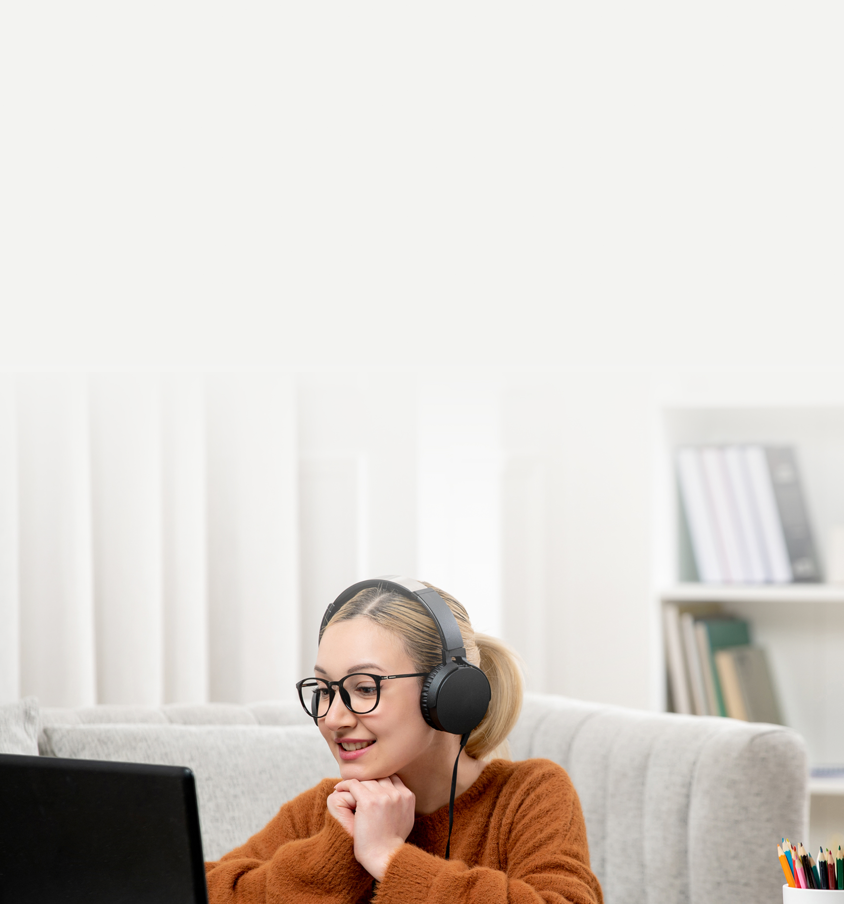 Student Studying Online Mobile Version